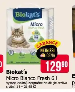 Teta Biokat's stelivo pro kočky nabídka