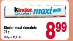 Qanto Kinder maxi chocolate nabídka