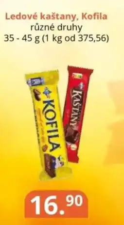 Potraviny CZ Ledové kaštany, Kofila nabídka