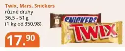 Potraviny CZ Twix, Mars, Snickers nabídka