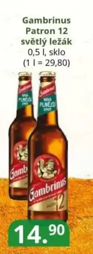 Potraviny CZ Gambrinus Patron 12 světlý ležák nabídka