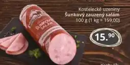 Potraviny CZ Kostelecké uzeniny Šunkový zauzený salám nabídka