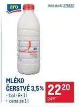 Makro Mléko čerstvé 3,5 % nabídka