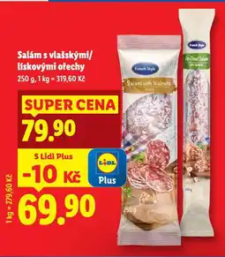 Lidl Salám s lískovými ořechy nabídka