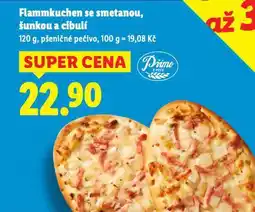 Lidl Frammkuchen se smetanou,šunkou a cibulí nabídka