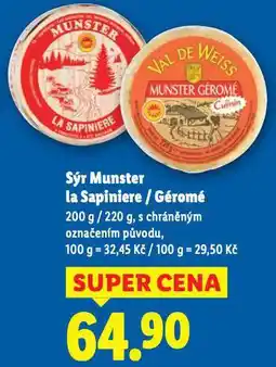 Lidl Sýr munster géromé nabídka