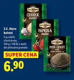 Lidl J.c. horn koření nabídka