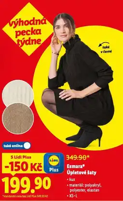 Lidl Esmara úpletové šaty nabídka