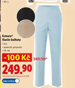 Lidl Esmara slacks kalhoty nabídka