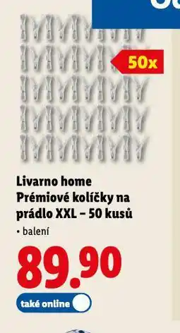 Lidl Livarno home prémiové kolíčky na prádlo xxl - 50 kusů nabídka