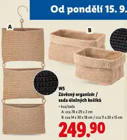 Lidl W5 sada úložných košíků nabídka