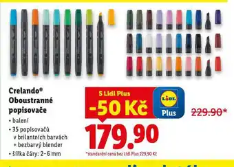 Lidl Cralando oboustranné popisovače nabídka