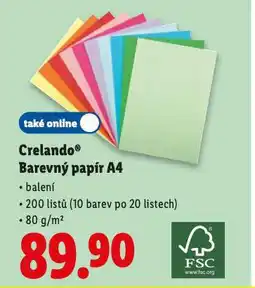 Lidl Cralando barevný papír nabídka