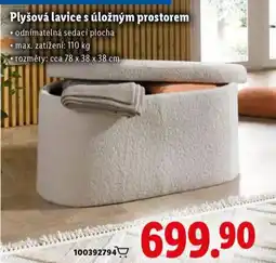 Lidl Plyšová lavice s úložným prostorem nabídka