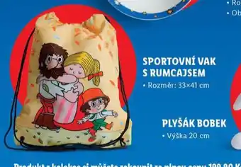 Lidl Sportovní vak s rumcajsem nabídka