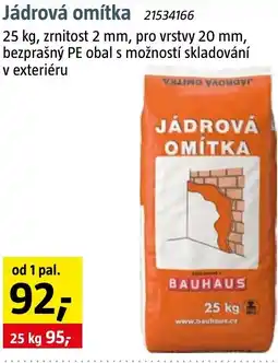 Bauhaus Jádrová omítka nabídka