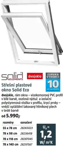 Bauhaus Střešní plastové okno Solid Eco nabídka