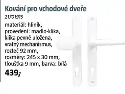 Bauhaus Kování pro vchodové dveře nabídka