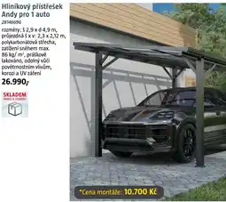 Bauhaus Hliníkový přístřešek Andy pro 1 auto nabídka