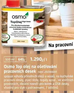 Bauhaus Osmo Top olej na ošetřování pracovních desek nabídka