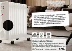 Bauhaus Olejový radiátor 11 žeber nabídka