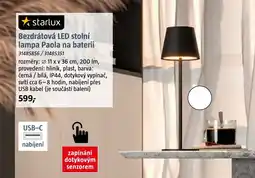 Bauhaus Bezdrátová LED Stolní lampa Paola na baterii nabídka