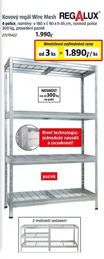 Bauhaus Kovový regál Wire Mesh nabídka