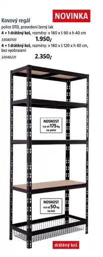 Bauhaus Kovový regál nabídka