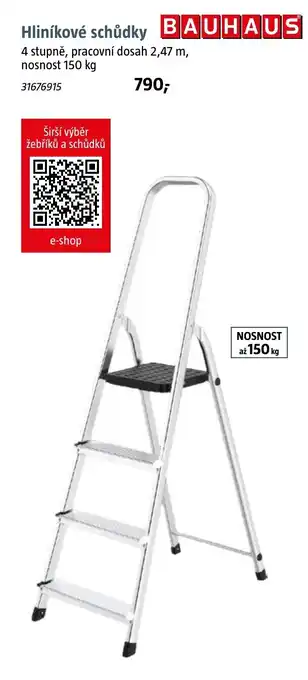 Bauhaus Hliníkové schůdky nabídka