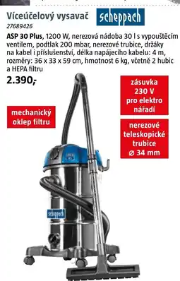 Bauhaus Scheppach Víceúčelový vysavač nabídka