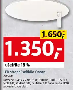 Bauhaus LED stropní svítidlo Ocean nabídka