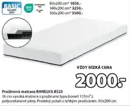JYSK Pružinová matrace BANELVA BS25 nabídka