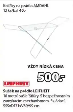 JYSK Sušák na prádlo LEIFHEIT nabídka