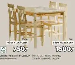 JYSK Jídelní stůl a židle TYLSTRUP nabídka