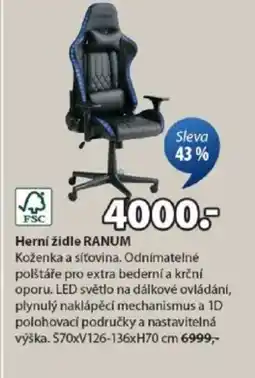 JYSK Herní židle RANUM nabídka