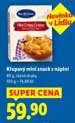 Lidl Křupavý mini snack s náplní nabídka
