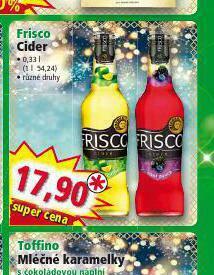 Norma Frisco cider nabídka