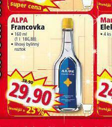 Norma Alpa francovka nabídka