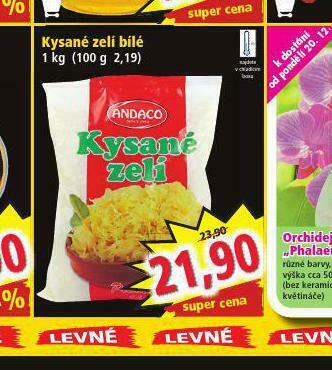 Norma Kysané zelí bílé nabídka