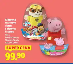 Lidl Kidsworld tvarahový dezert s plyšovou hračkou nabídka