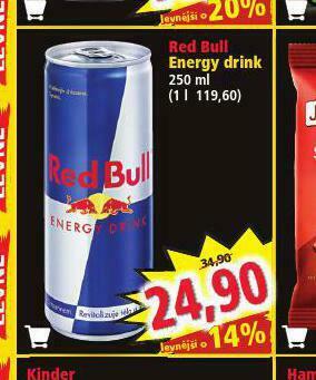 Norma Red bull energy drink nabídka