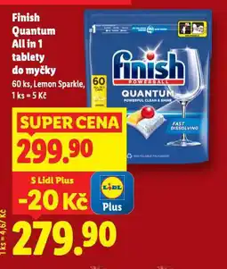 Lidl Finish quantum all in 1 tablety do myčky nabídka