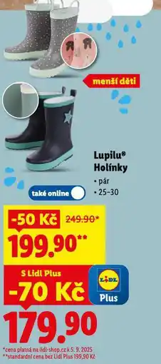Lidl Lupilu holínky nabídka