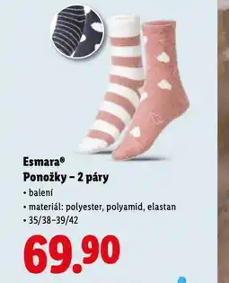 Lidl Esmara ponožky - 2 páry nabídka