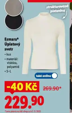 Lidl Esmara úpletový svetr nabídka