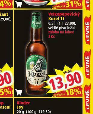 Norma Pivo velkopopovický kozel 11 nabídka