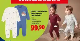 Lidl Lupilu overal na spaní s bio bavlnou nabídka