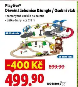 Lidl Playtive dřevená železnice džungle nabídka