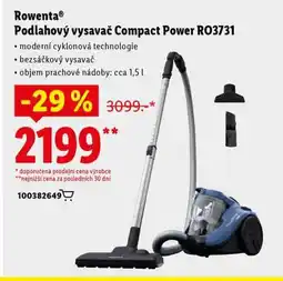 Lidl Rowenta podlahový vysavač nabídka