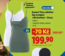 Lidl Esmara top na kojení s bio bavlnou - 2 kusy nabídka